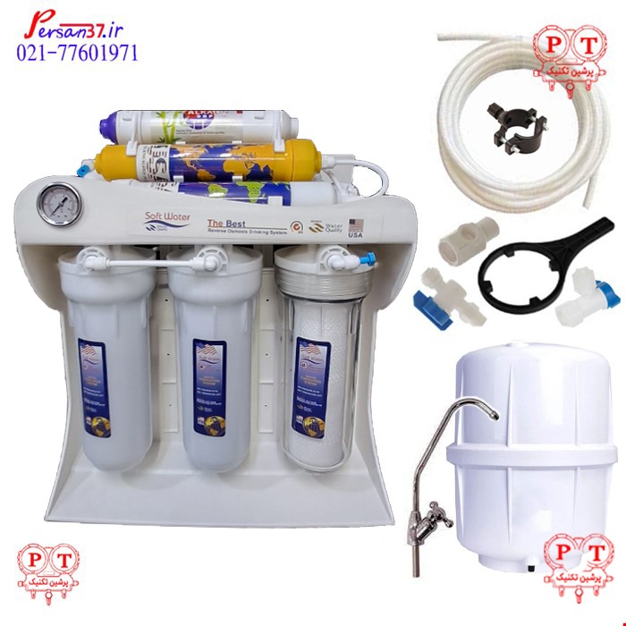 دستگاه تصفیه اب ۷ مرحله سافت واتر با مخزن 